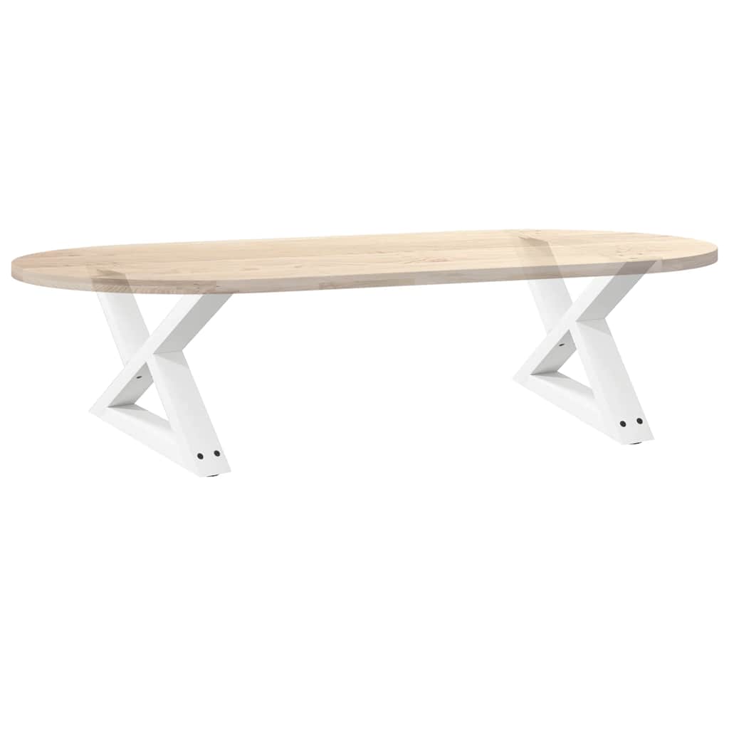 Salontafelpoten 2 st 60x(30-31,3) cm staal wit is nu te koop bij PeponiXL, paradijselijk wonen!