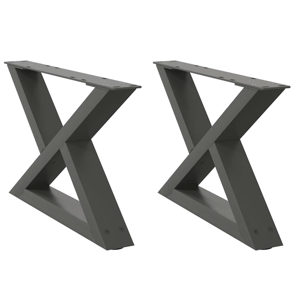 Salontafelpoten 2 st 60x(30-31,3) cm staal antraciet is nu te koop bij PeponiXL, paradijselijk wonen!
