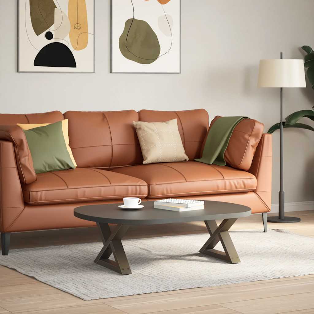 Salontafelpoten 2 st 60x(30-31,3) cm staal naturel is nu te koop bij PeponiXL, paradijselijk wonen!