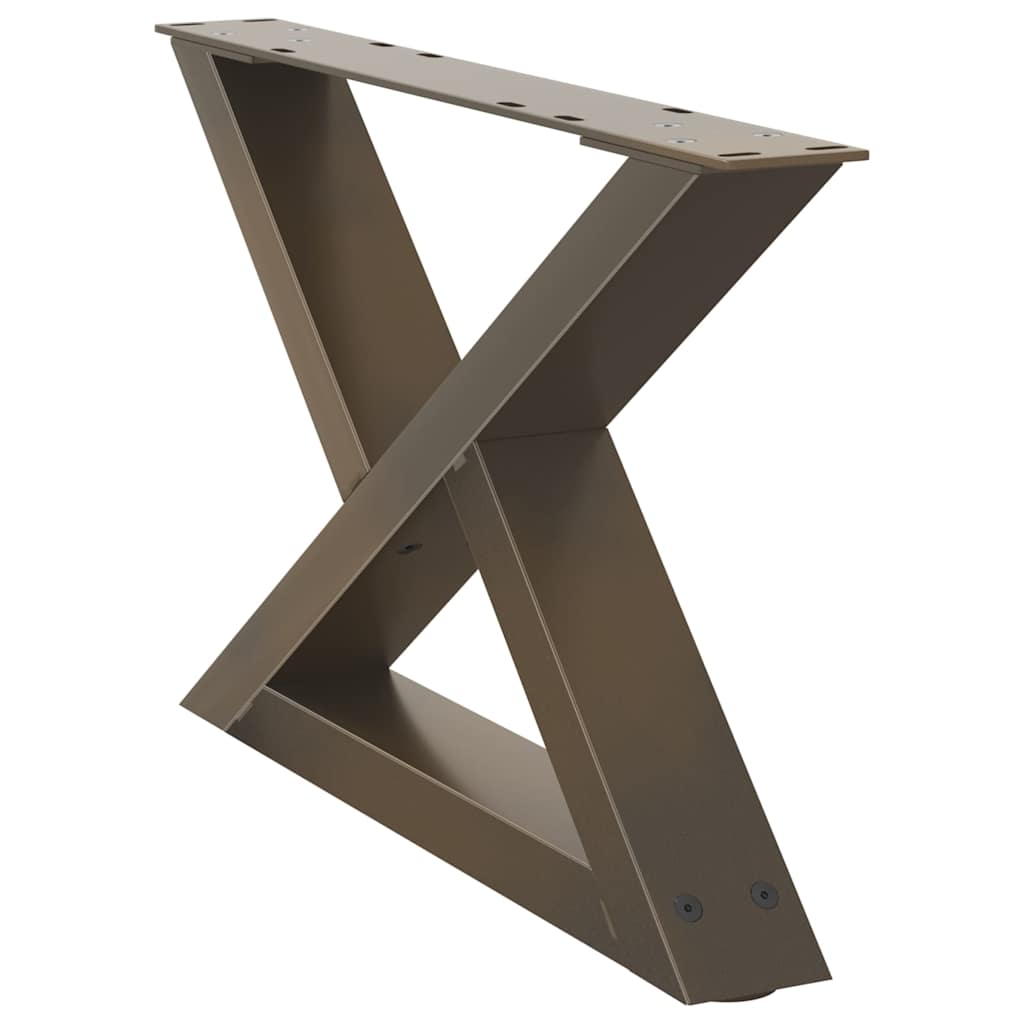 Salontafelpoten 2 st 60x(30-31,3) cm staal naturel is nu te koop bij PeponiXL, paradijselijk wonen!