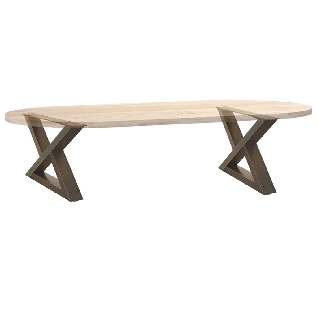 Salontafelpoten 2 st 60x(30-31,3) cm staal naturel is nu te koop bij PeponiXL, paradijselijk wonen!