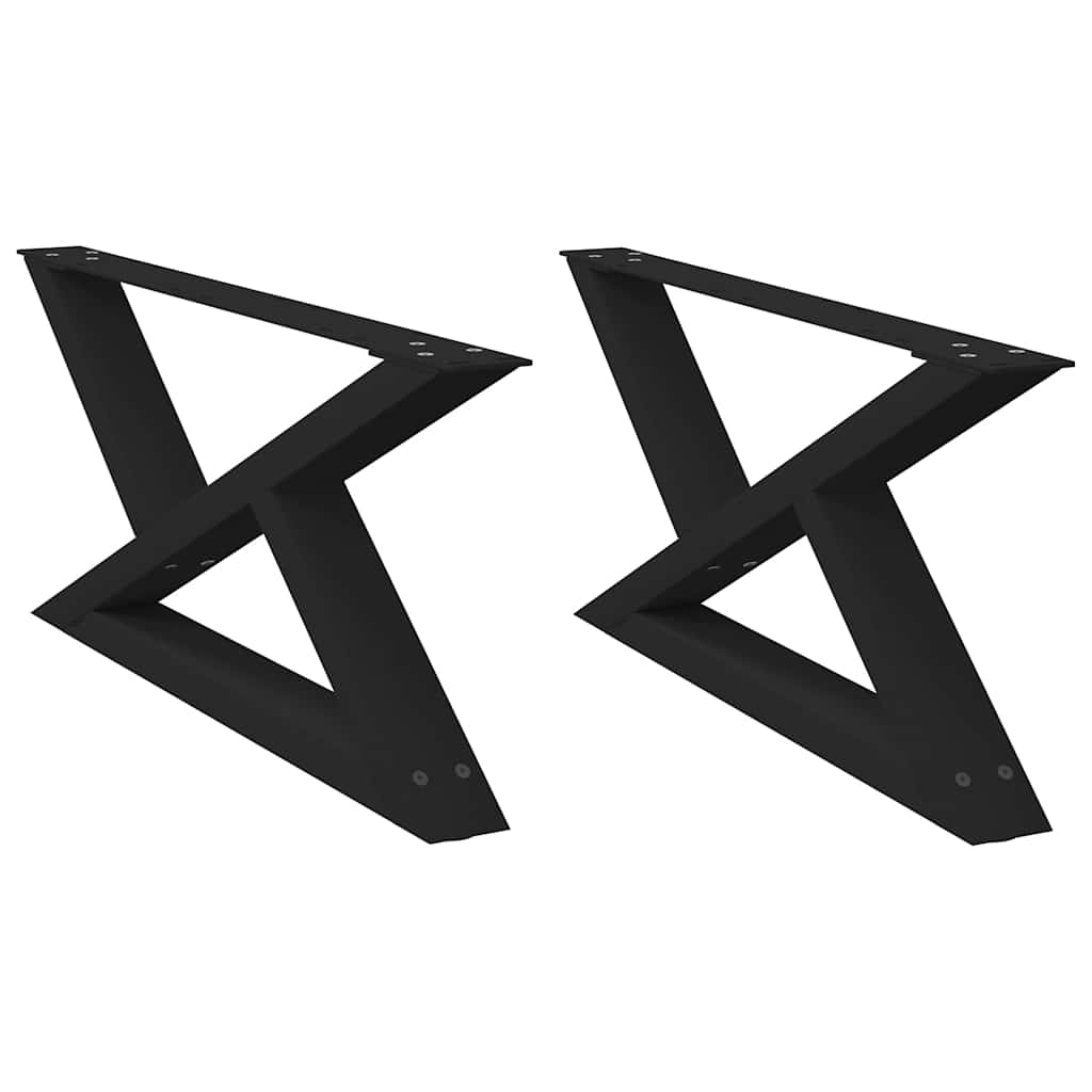 Salontafelpoten 2 st 70x(30-31,3) cm staal zwart is nu te koop bij PeponiXL, paradijselijk wonen!