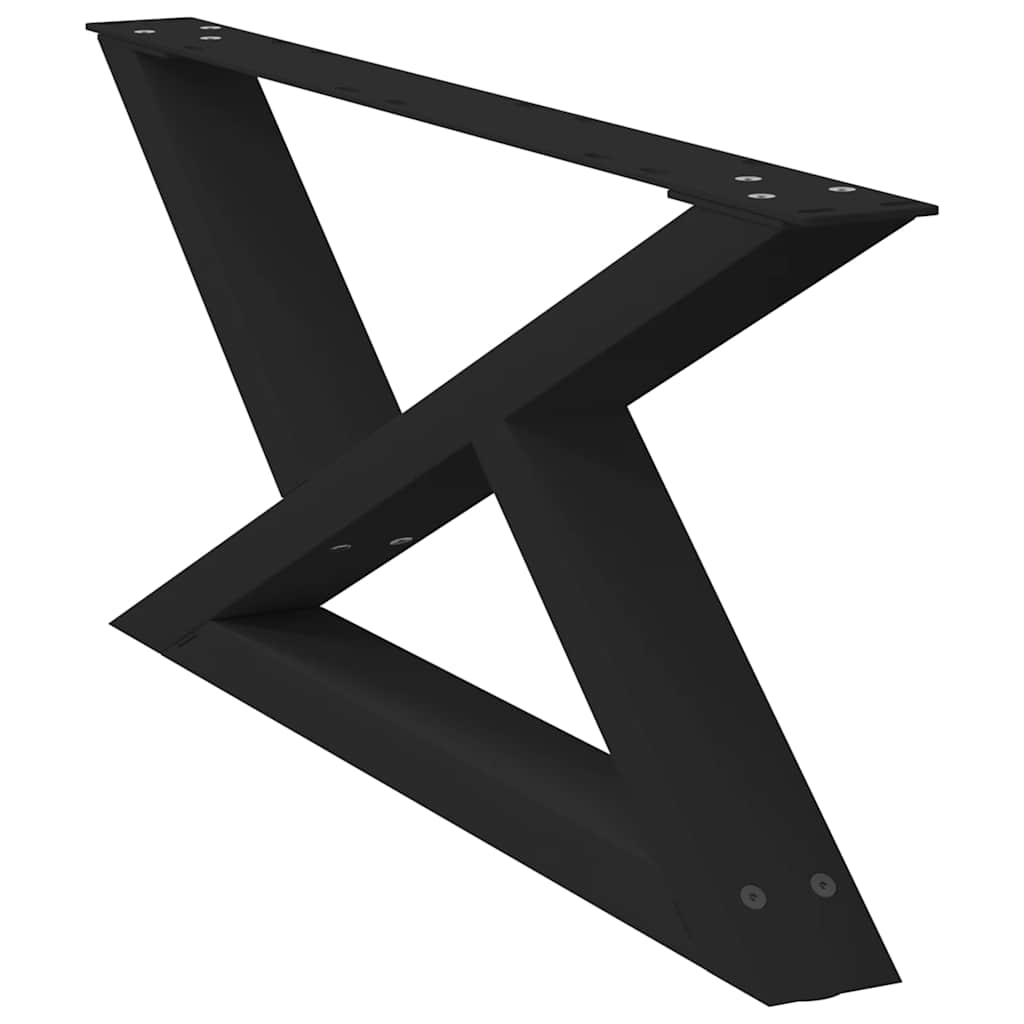 Salontafelpoten 2 st 70x(30-31,3) cm staal zwart is nu te koop bij PeponiXL, paradijselijk wonen!