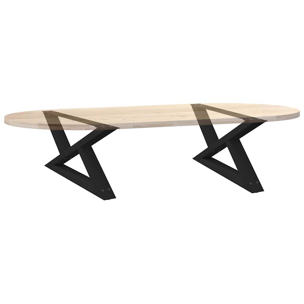 Salontafelpoten 2 st 70x(30-31,3) cm staal zwart is nu te koop bij PeponiXL, paradijselijk wonen!
