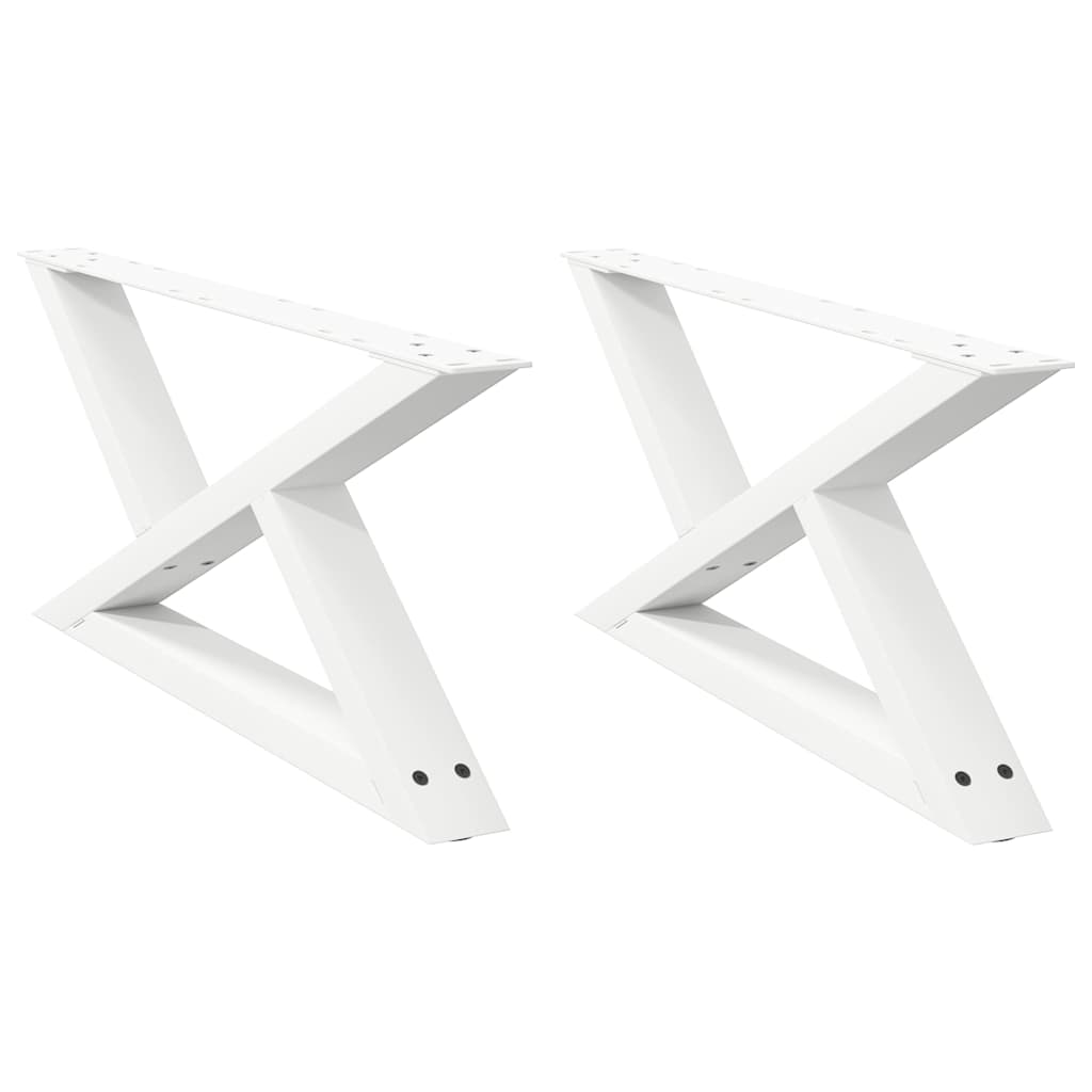 Salontafelpoten 2 st 70x(30-31,3) cm staal wit is nu te koop bij PeponiXL, paradijselijk wonen!