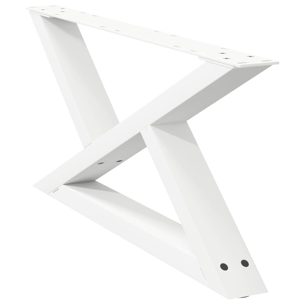 Salontafelpoten 2 st 70x(30-31,3) cm staal wit is nu te koop bij PeponiXL, paradijselijk wonen!