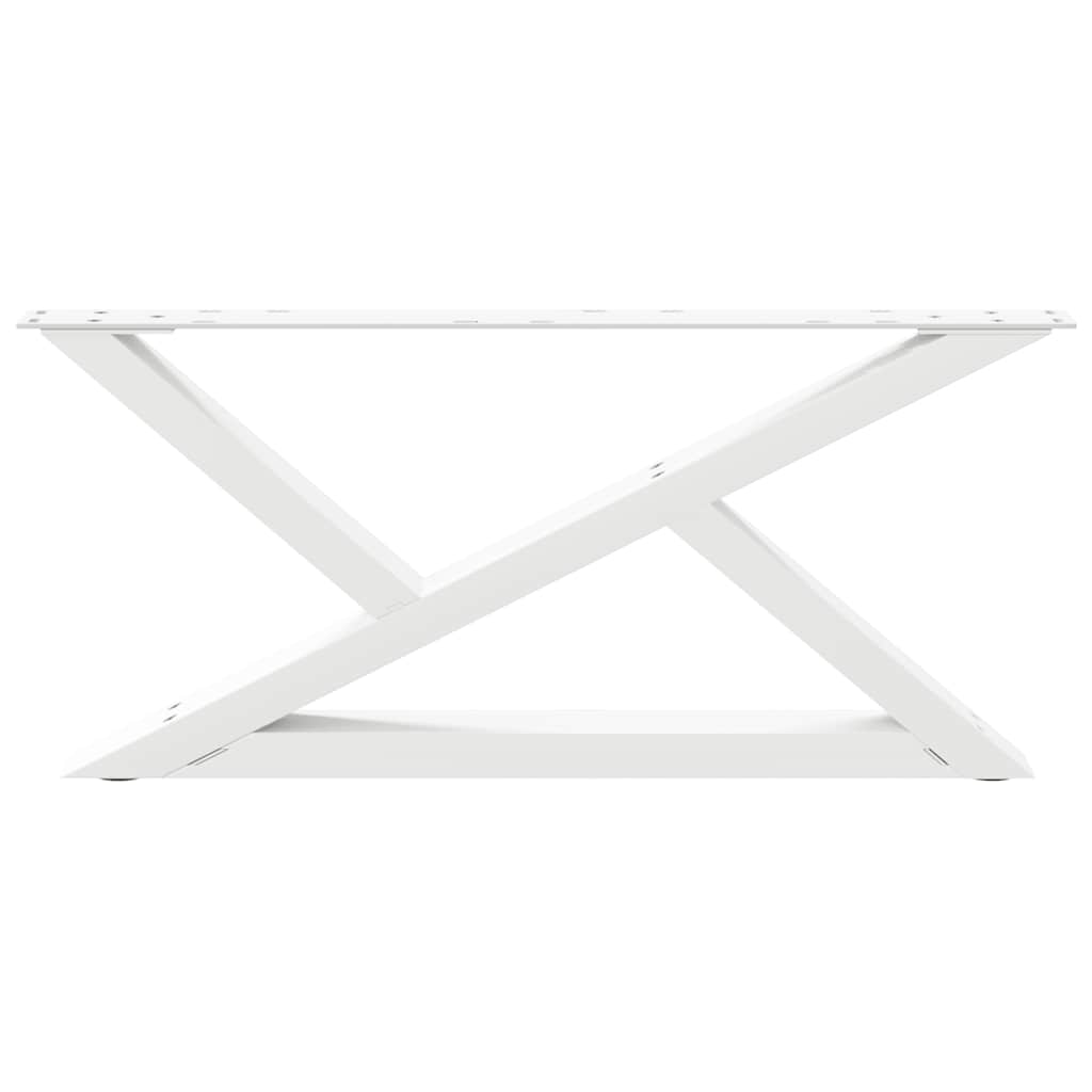 Salontafelpoten 2 st 70x(30-31,3) cm staal wit is nu te koop bij PeponiXL, paradijselijk wonen!