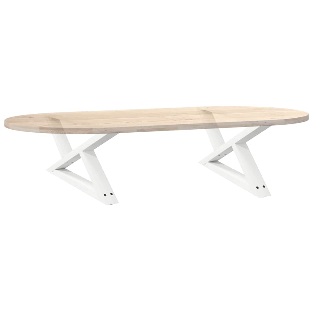 Salontafelpoten 2 st 70x(30-31,3) cm staal wit is nu te koop bij PeponiXL, paradijselijk wonen!