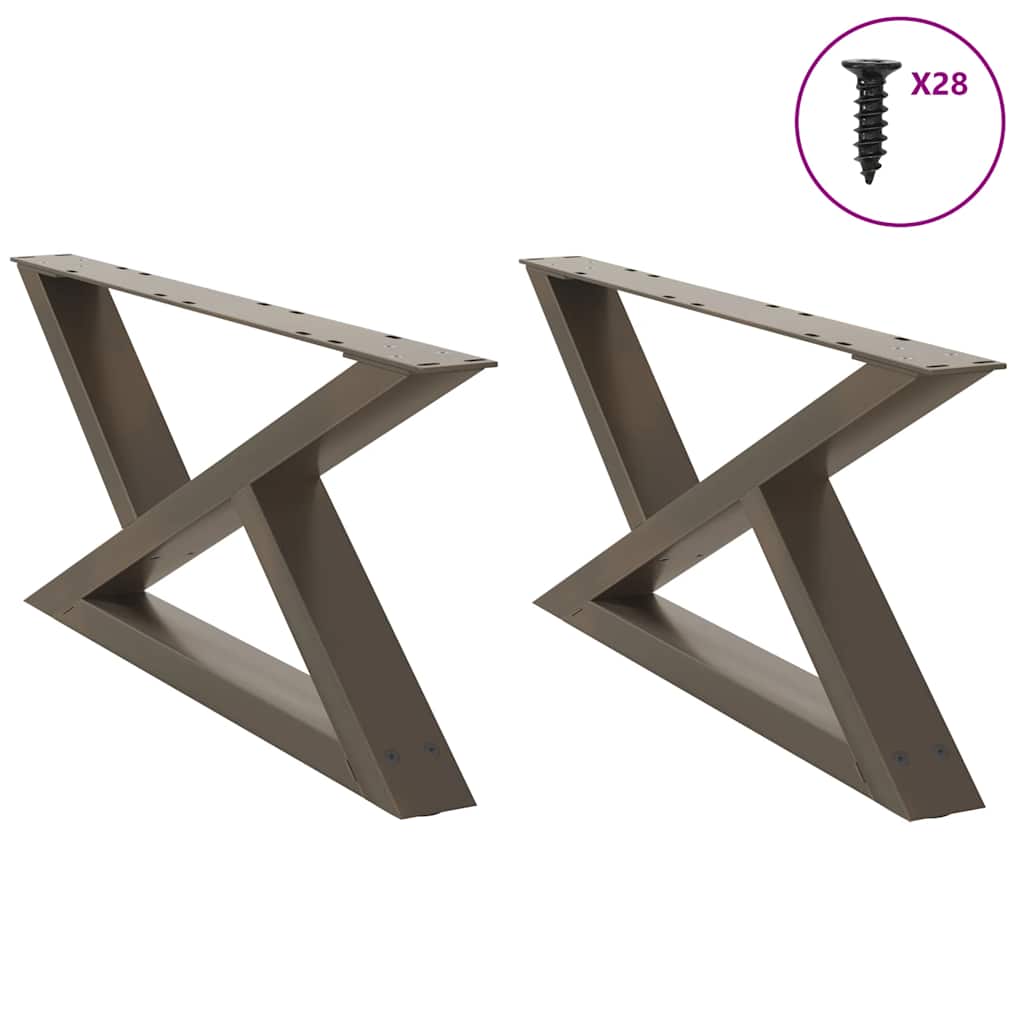Salontafelpoten 2 st 70x(30-31,3) cm staal naturel is nu te koop bij PeponiXL, paradijselijk wonen!