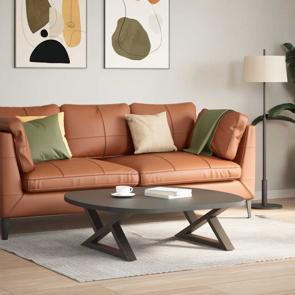 Salontafelpoten 2 st 70x(30-31,3) cm staal naturel is nu te koop bij PeponiXL, paradijselijk wonen!