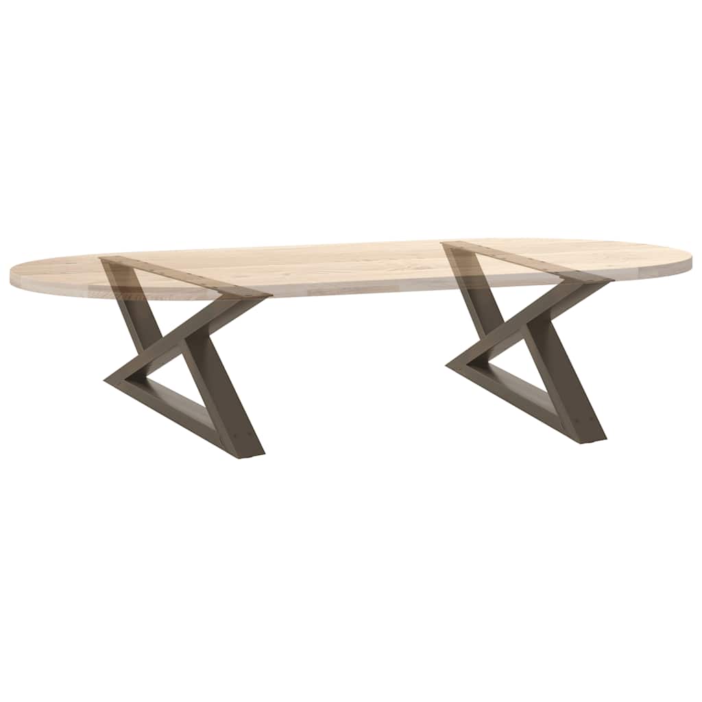 Salontafelpoten 2 st 70x(30-31,3) cm staal naturel is nu te koop bij PeponiXL, paradijselijk wonen!