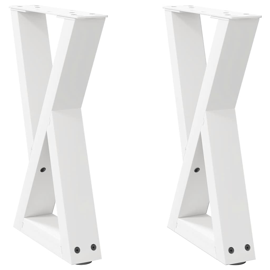 Salontafelpoten 2 st 28x(42-43,3) cm staal wit is nu te koop bij PeponiXL, paradijselijk wonen!