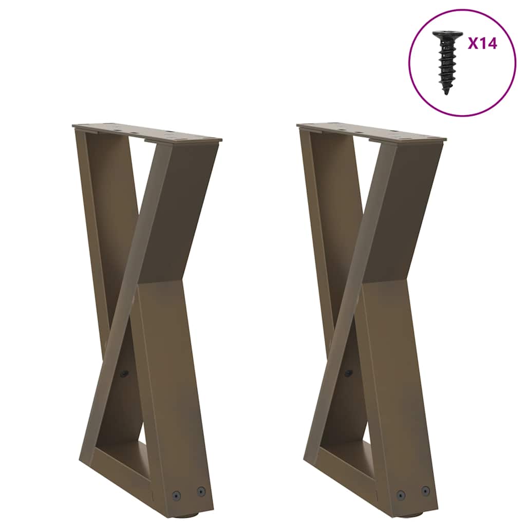 Salontafelpoten 2 st 28x(42-43,3) cm staal naturel is nu te koop bij PeponiXL, paradijselijk wonen!
