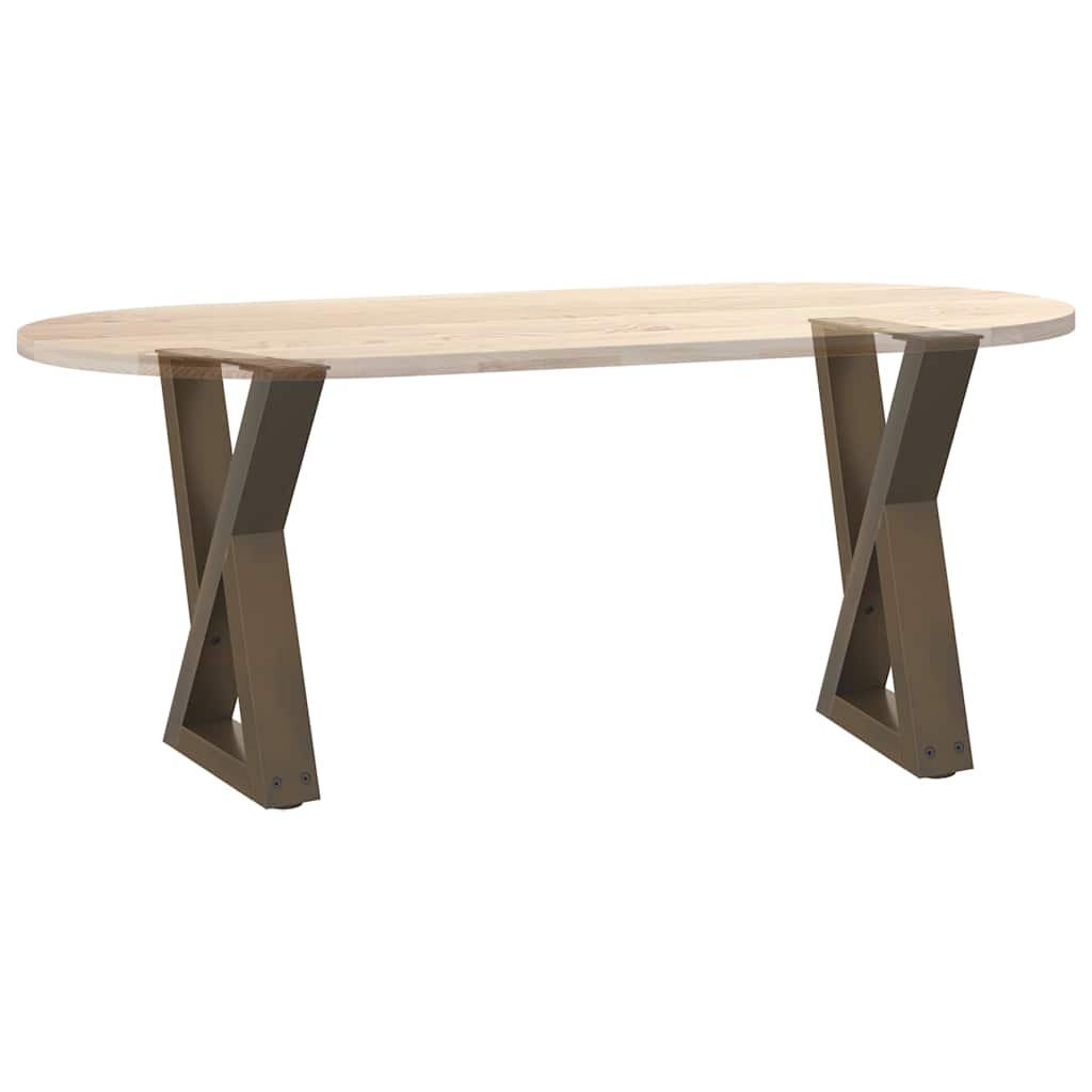 Salontafelpoten 2 st 28x(42-43,3) cm staal naturel is nu te koop bij PeponiXL, paradijselijk wonen!
