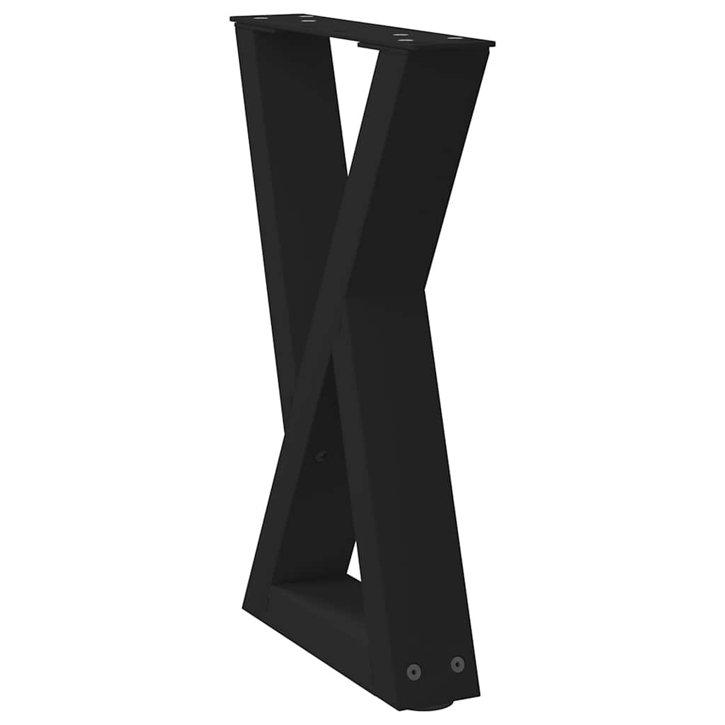 Salontafelpoten 2 st 38x(42-43,3) cm staal zwart is nu te koop bij PeponiXL, paradijselijk wonen!