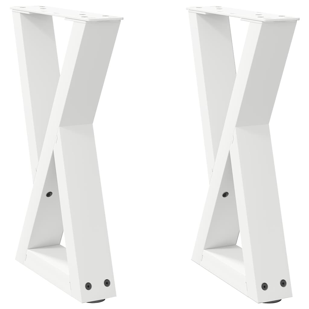 Salontafelpoten 2 st 38x(42-43,3) cm staal wit is nu te koop bij PeponiXL, paradijselijk wonen!