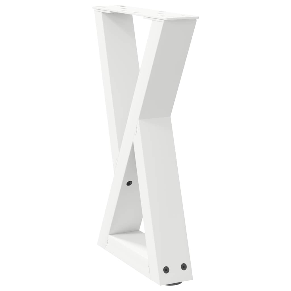 Salontafelpoten 2 st 38x(42-43,3) cm staal wit is nu te koop bij PeponiXL, paradijselijk wonen!