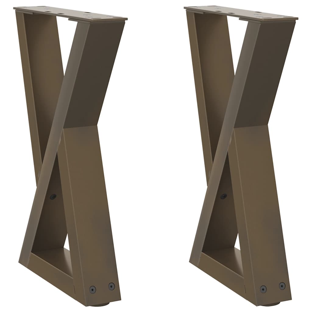 Salontafelpoten 2 st 38x(42-43,3) cm staal naturel is nu te koop bij PeponiXL, paradijselijk wonen!