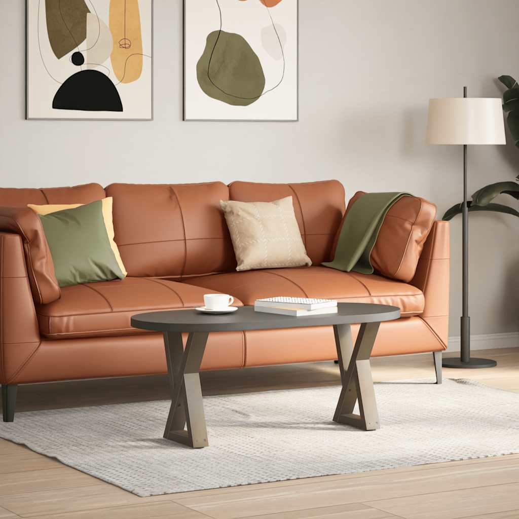 Salontafelpoten 2 st 38x(42-43,3) cm staal naturel is nu te koop bij PeponiXL, paradijselijk wonen!