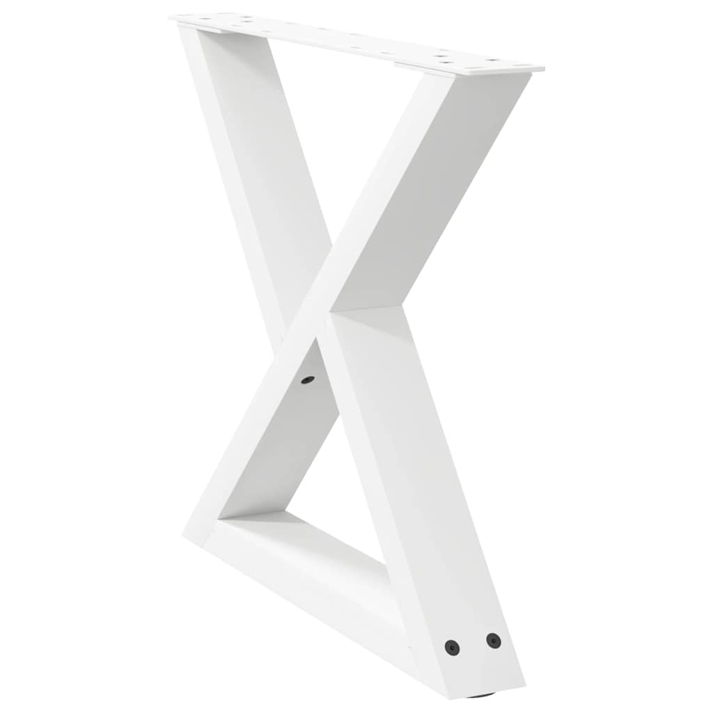 Salontafelpoten 2 st 50x(42-43,3) cm staal wit is nu te koop bij PeponiXL, paradijselijk wonen!