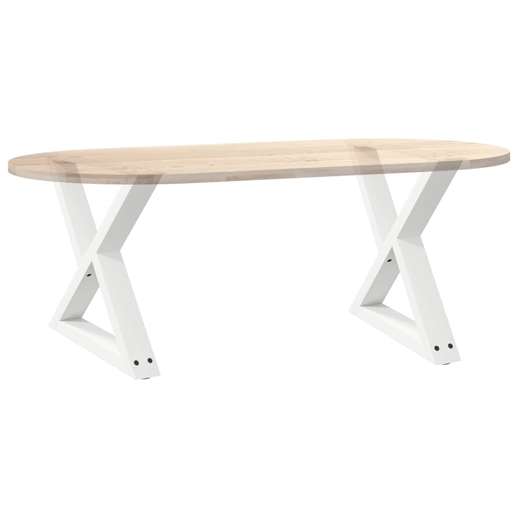 Salontafelpoten 2 st 50x(42-43,3) cm staal wit is nu te koop bij PeponiXL, paradijselijk wonen!