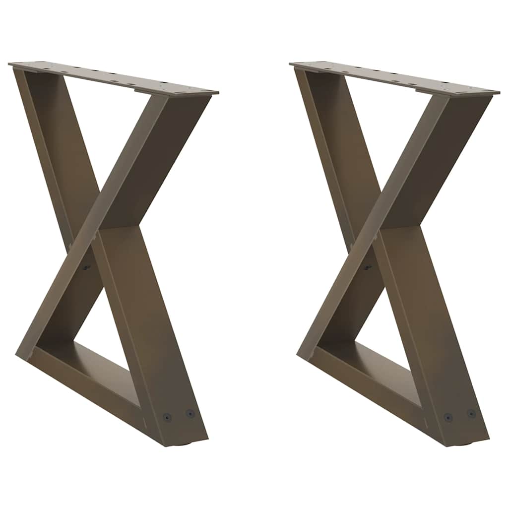 Salontafelpoten 2 st 50x(42-43,3) cm staal naturel is nu te koop bij PeponiXL, paradijselijk wonen!