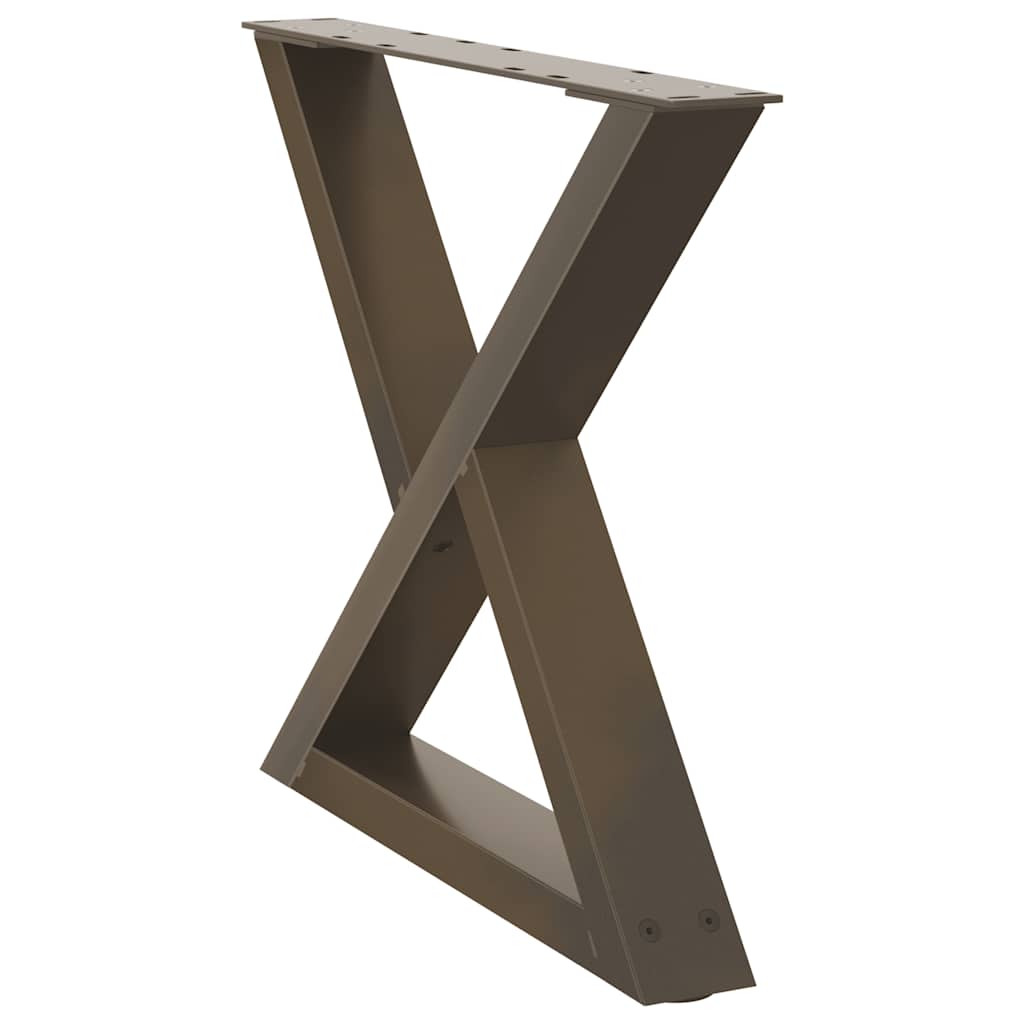 Salontafelpoten 2 st 50x(42-43,3) cm staal naturel is nu te koop bij PeponiXL, paradijselijk wonen!