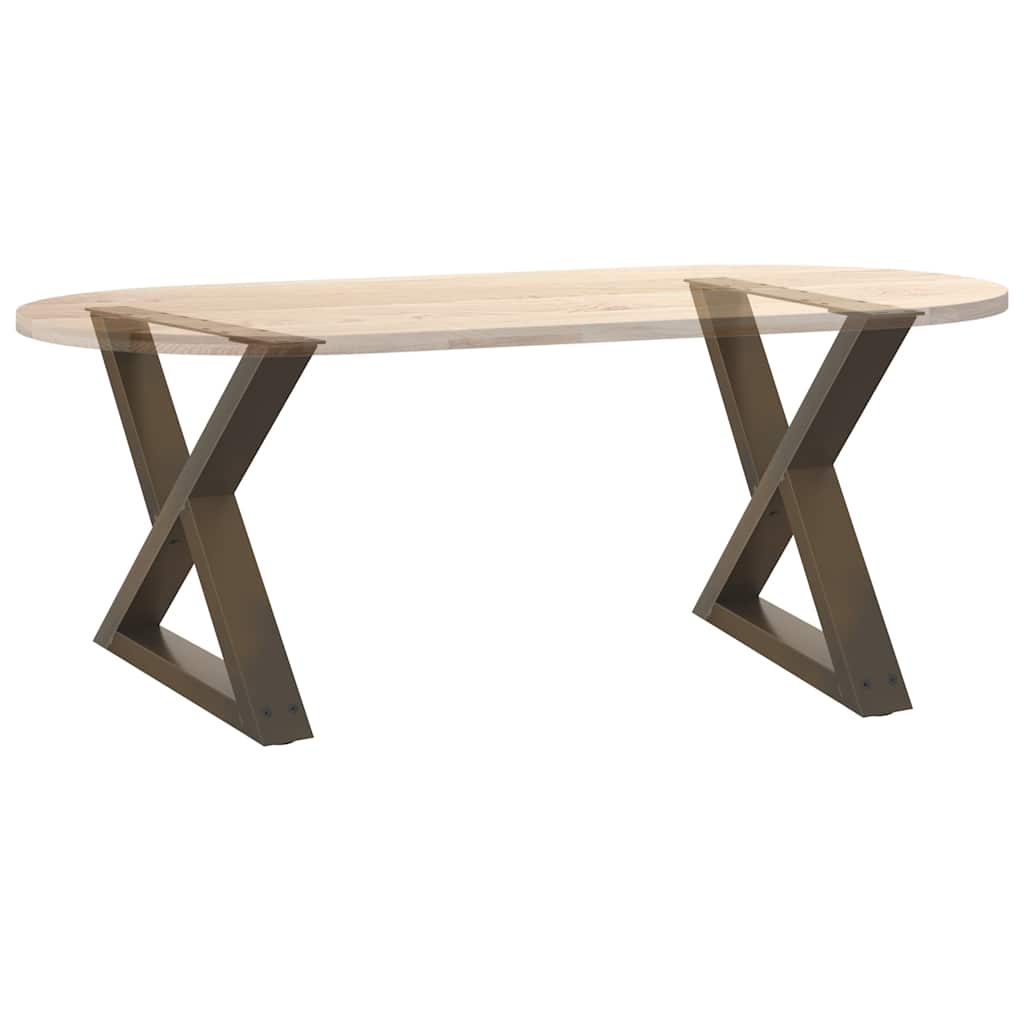 Salontafelpoten 2 st 50x(42-43,3) cm staal naturel is nu te koop bij PeponiXL, paradijselijk wonen!