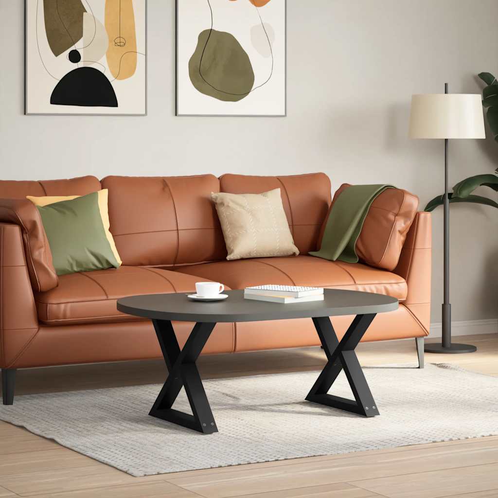 Salontafelpoten 2 st 60x(42-43,3) cm staal zwart is nu te koop bij PeponiXL, paradijselijk wonen!
