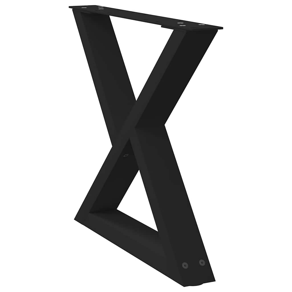 Salontafelpoten 2 st 60x(42-43,3) cm staal zwart is nu te koop bij PeponiXL, paradijselijk wonen!