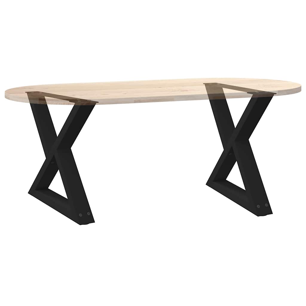 Salontafelpoten 2 st 60x(42-43,3) cm staal zwart is nu te koop bij PeponiXL, paradijselijk wonen!