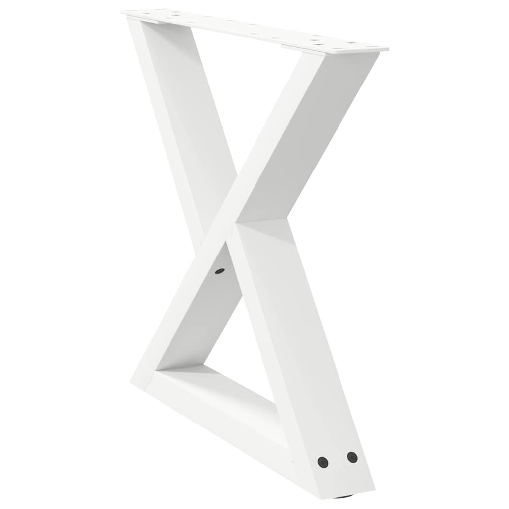 Salontafelpoten 2 st 60x(42-43,3) cm staal wit is nu te koop bij PeponiXL, paradijselijk wonen!