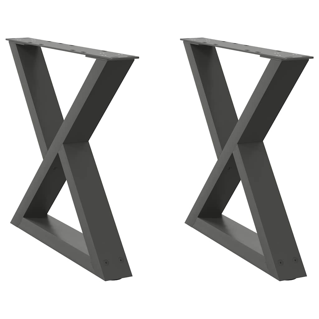 Salontafelpoten 2 st 60x(42-43,3) cm staal antraciet is nu te koop bij PeponiXL, paradijselijk wonen!