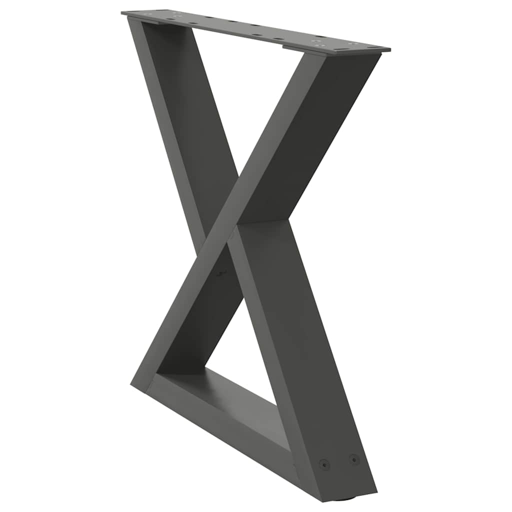Salontafelpoten 2 st 60x(42-43,3) cm staal antraciet is nu te koop bij PeponiXL, paradijselijk wonen!