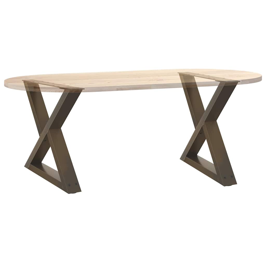 Salontafelpoten 2 st 60x(42-43,3) cm staal naturel is nu te koop bij PeponiXL, paradijselijk wonen!