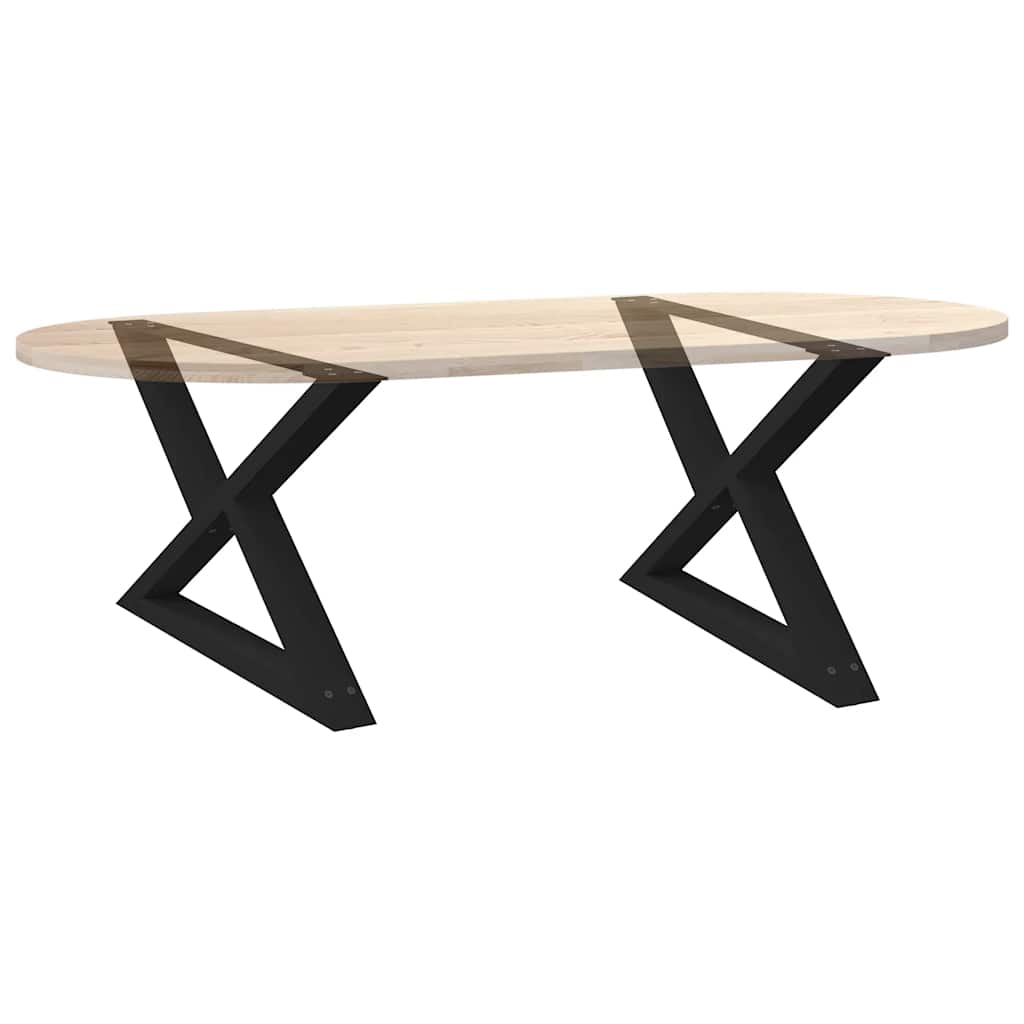 Salontafelpoten 2 st 70x(42-43,3) cm staal zwart is nu te koop bij PeponiXL, paradijselijk wonen!