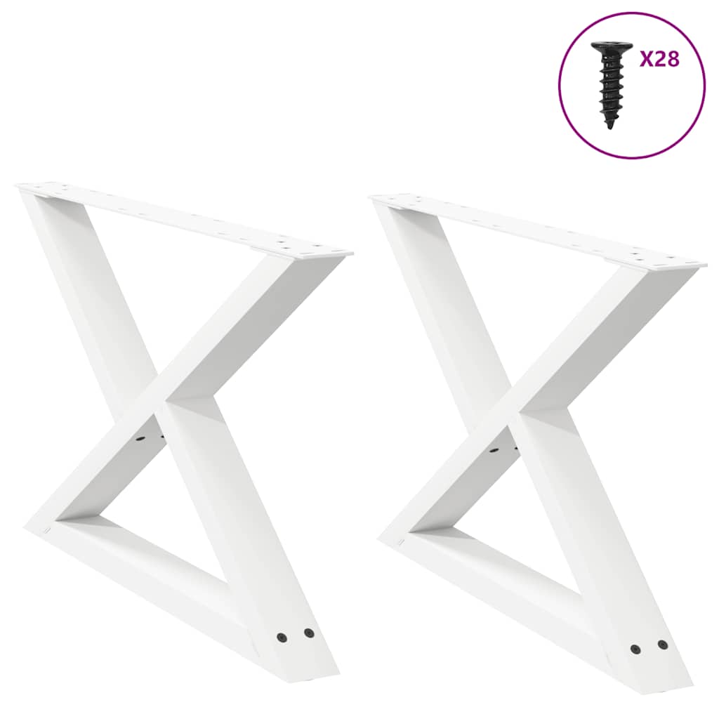 Salontafelpoten 2 st 70x(42-43,3) cm staal wit is nu te koop bij PeponiXL, paradijselijk wonen!