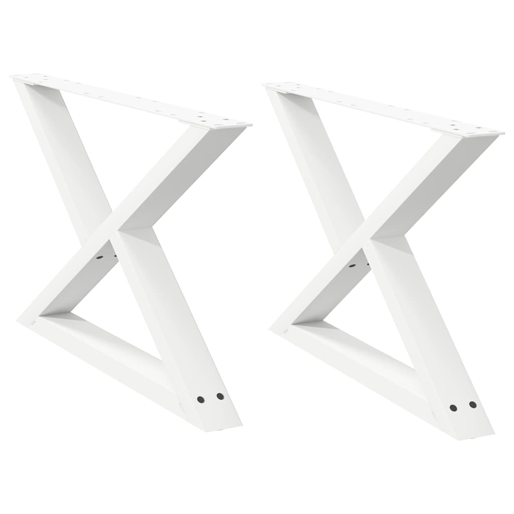 Salontafelpoten 2 st 70x(42-43,3) cm staal wit is nu te koop bij PeponiXL, paradijselijk wonen!