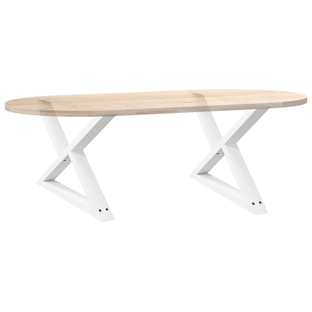 Salontafelpoten 2 st 70x(42-43,3) cm staal wit is nu te koop bij PeponiXL, paradijselijk wonen!