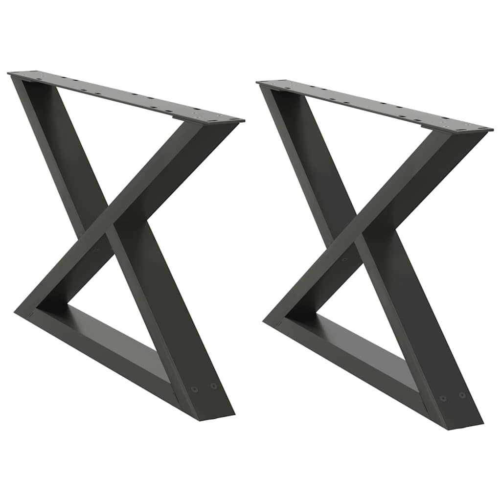 Salontafelpoten 2 st 70x(42-43,3) cm staal antraciet is nu te koop bij PeponiXL, paradijselijk wonen!