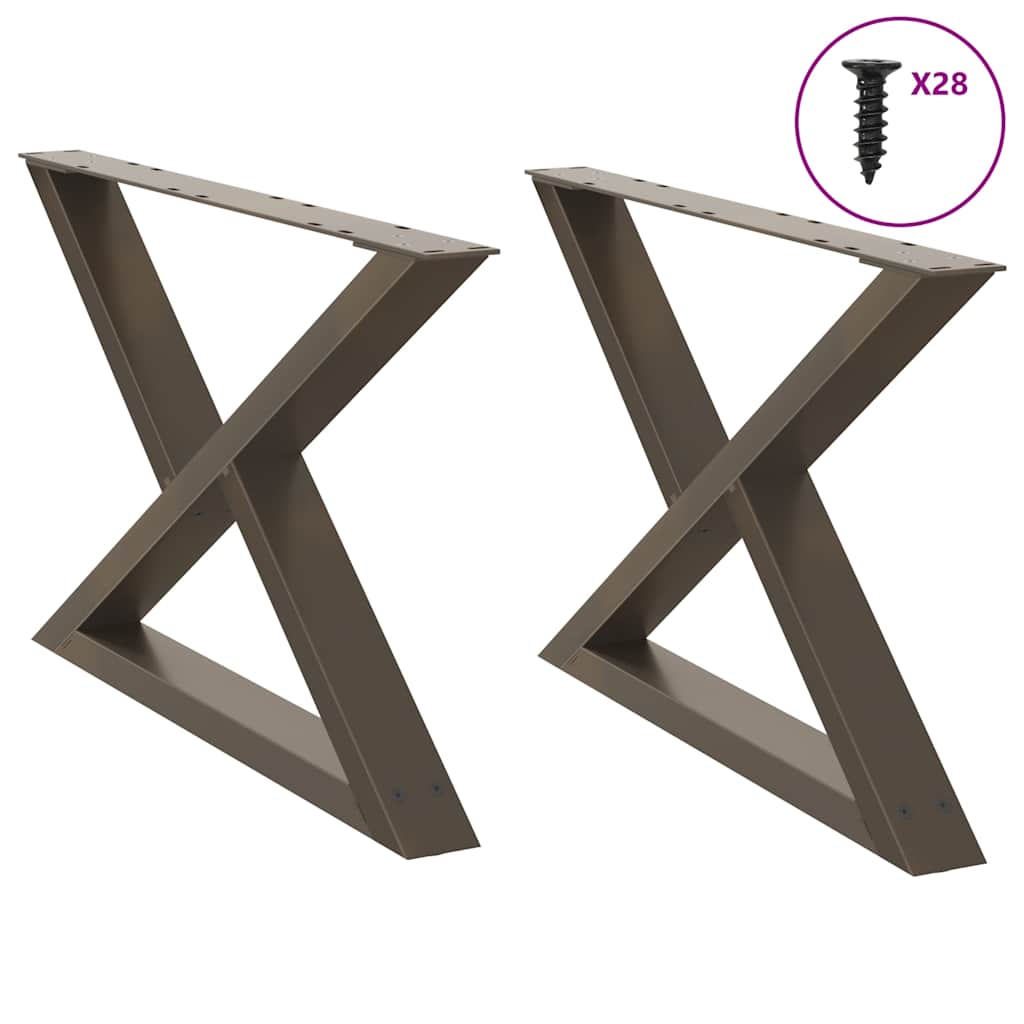 Salontafelpoten 2 st 70x(42-43,3) cm staal naturel is nu te koop bij PeponiXL, paradijselijk wonen!
