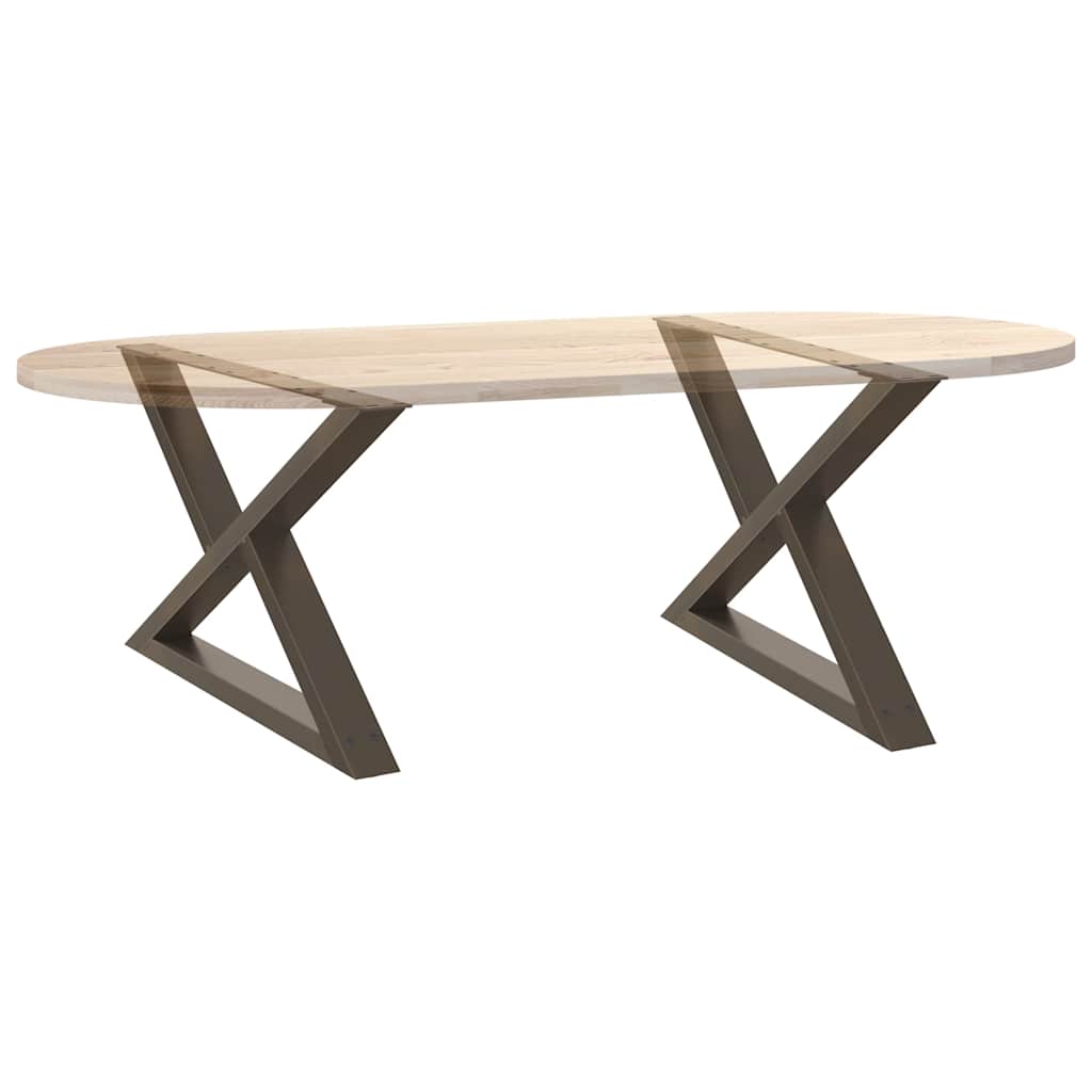 Salontafelpoten 2 st 70x(42-43,3) cm staal naturel is nu te koop bij PeponiXL, paradijselijk wonen!