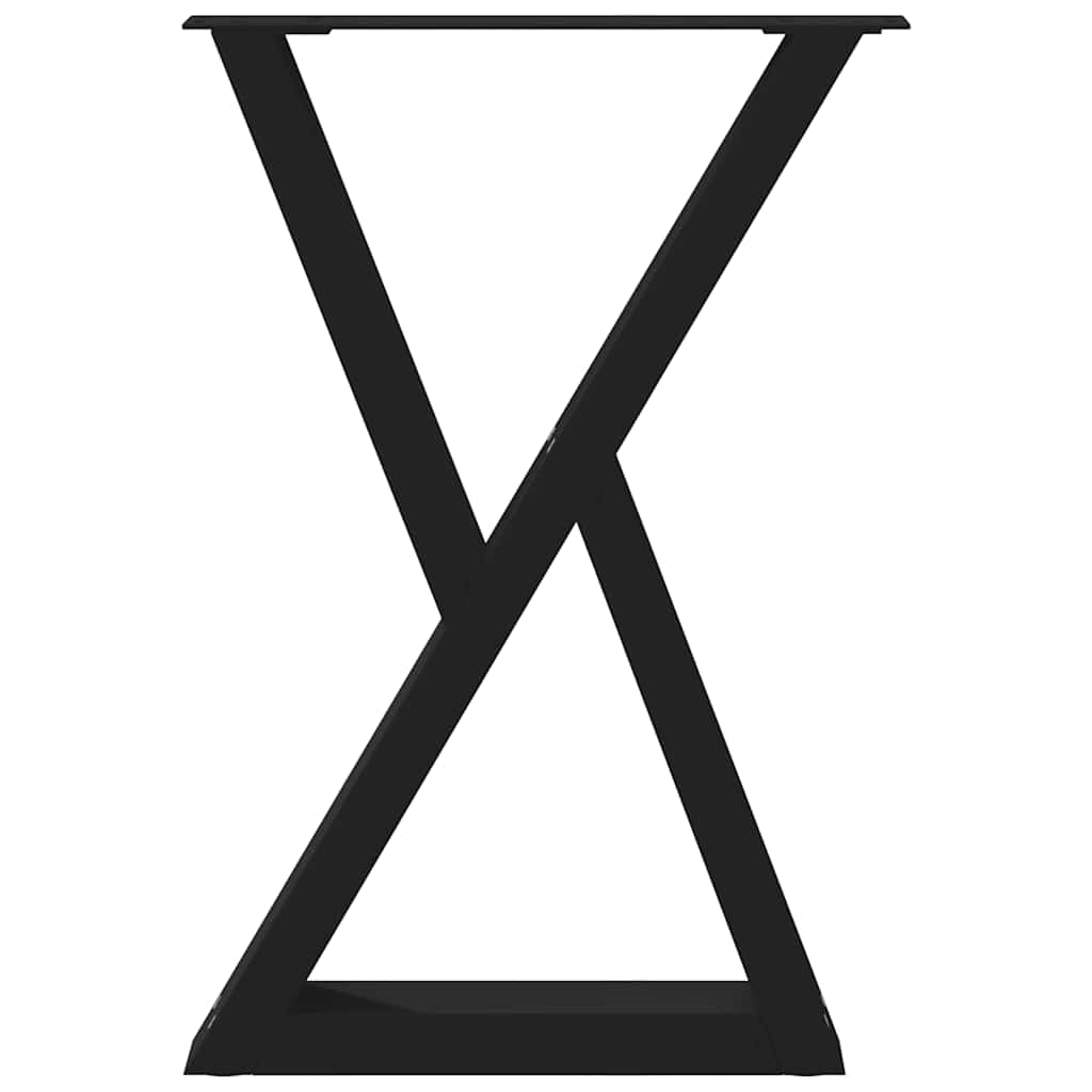 Eettafelpoten 2 st 50x(72-73,3) cm staal zwart is nu te koop bij PeponiXL, paradijselijk wonen!