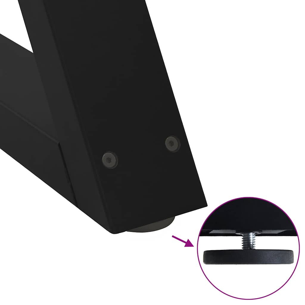 Eettafelpoten 2 st 50x(72-73,3) cm staal zwart is nu te koop bij PeponiXL, paradijselijk wonen!