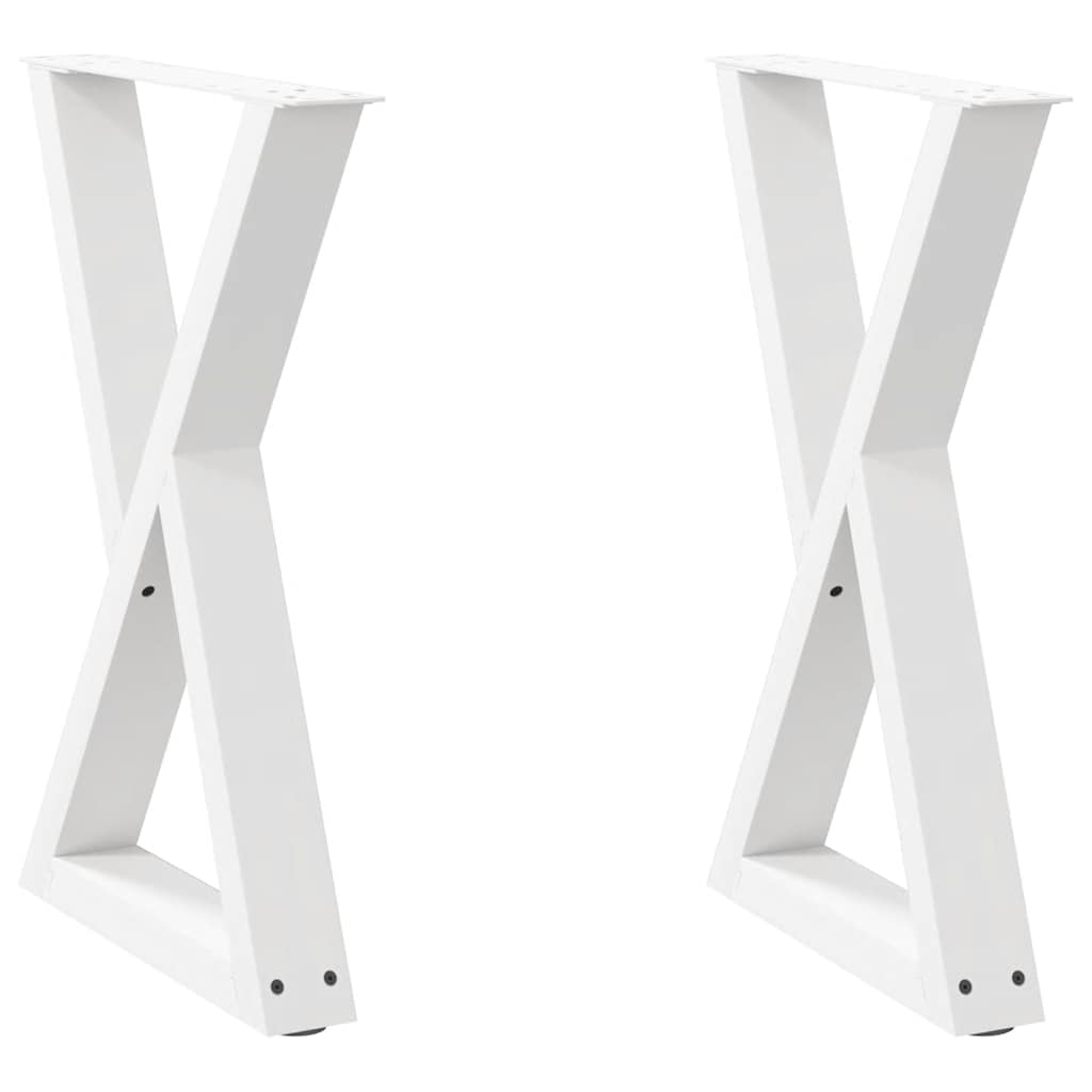 Eettafelpoten 2 st 50x(72-73,3) cm staal wit is nu te koop bij PeponiXL, paradijselijk wonen!