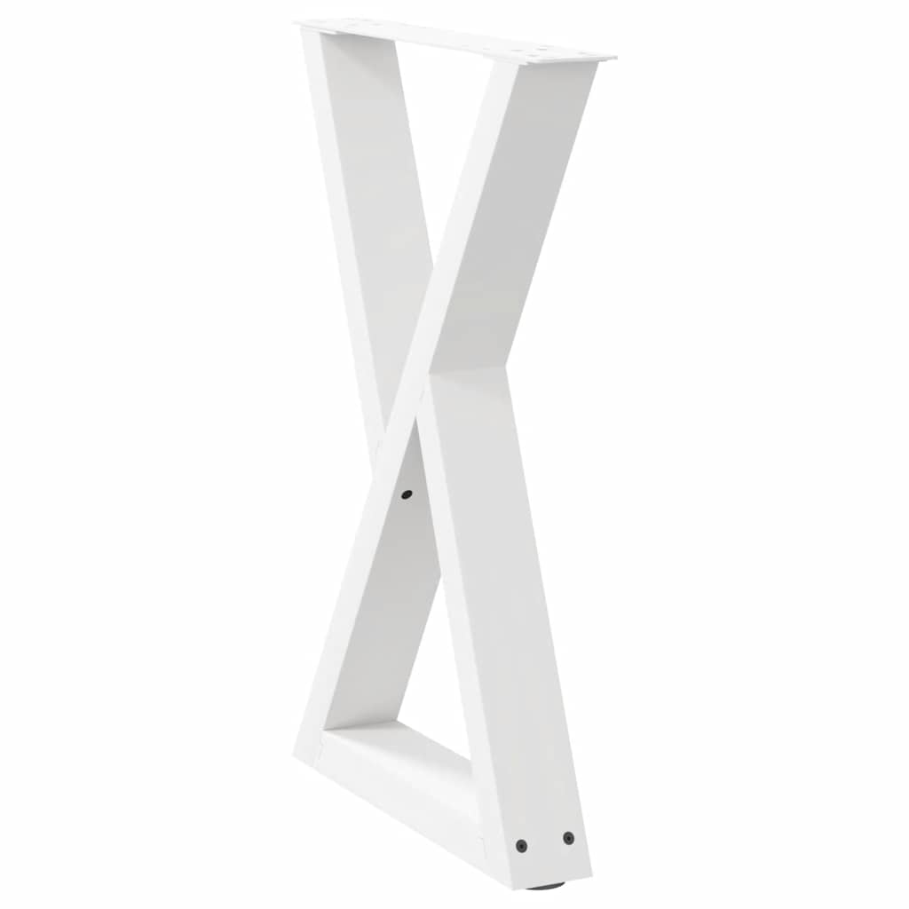 Eettafelpoten 2 st 50x(72-73,3) cm staal wit is nu te koop bij PeponiXL, paradijselijk wonen!