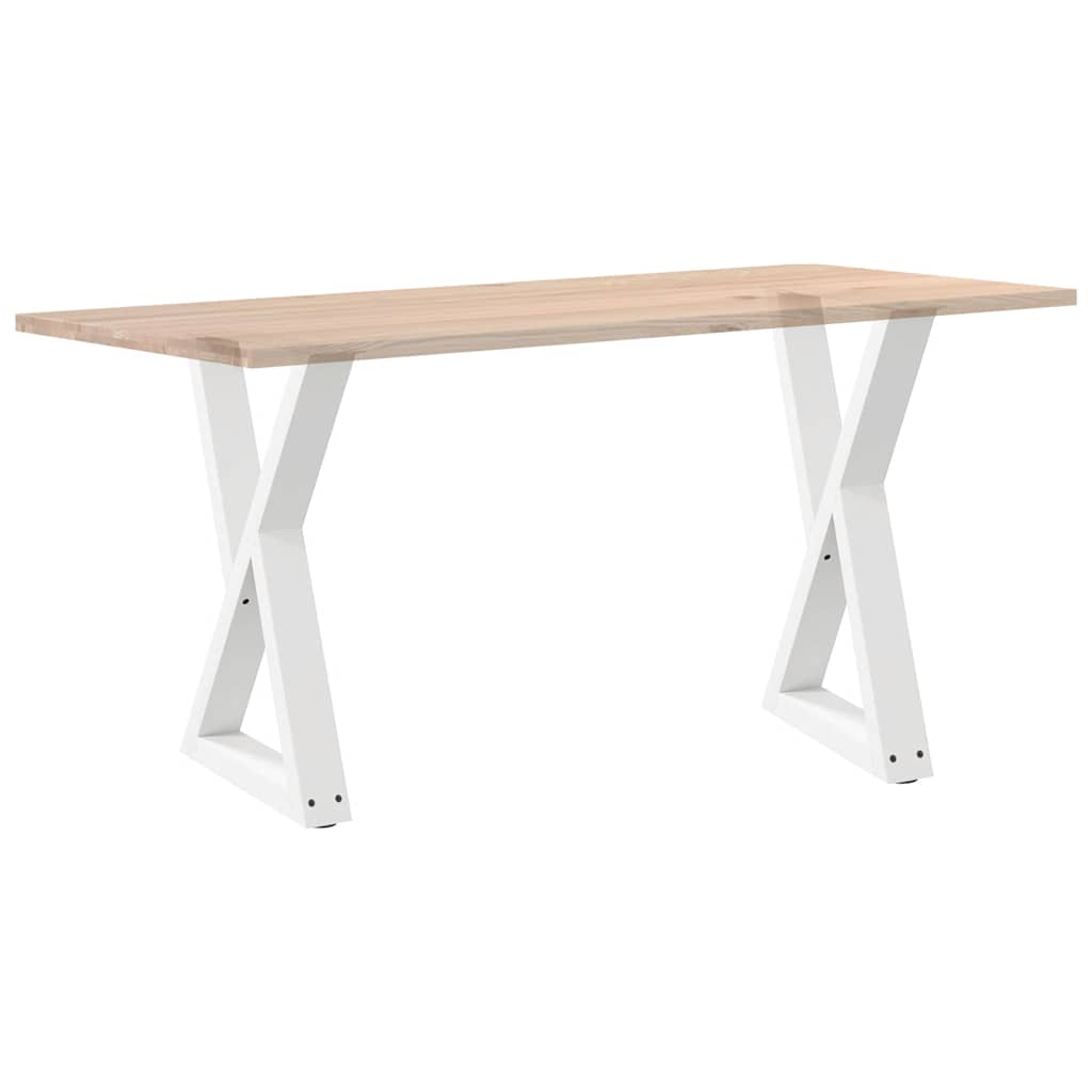 Eettafelpoten 2 st 50x(72-73,3) cm staal wit is nu te koop bij PeponiXL, paradijselijk wonen!