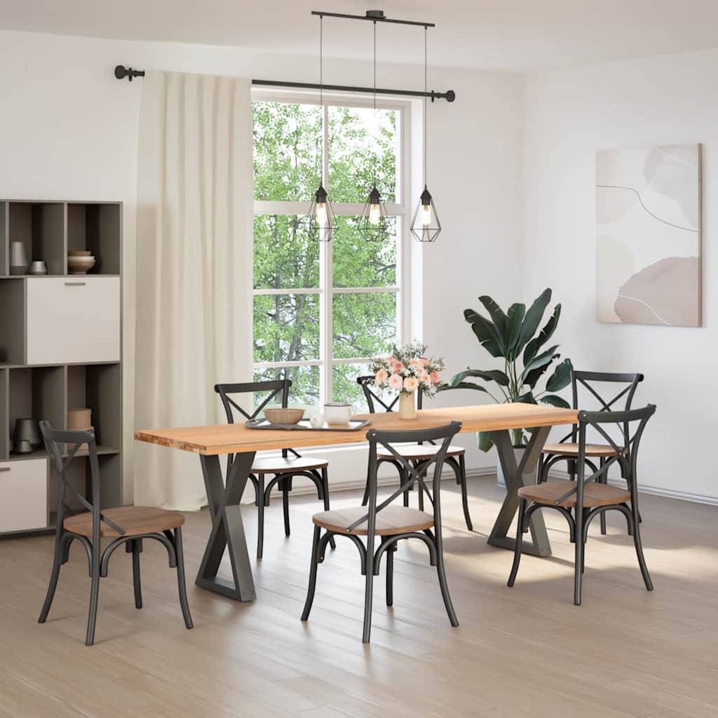 Eettafelpoten 2 st 50x(72-73,3) cm staal antraciet is nu te koop bij PeponiXL, paradijselijk wonen!