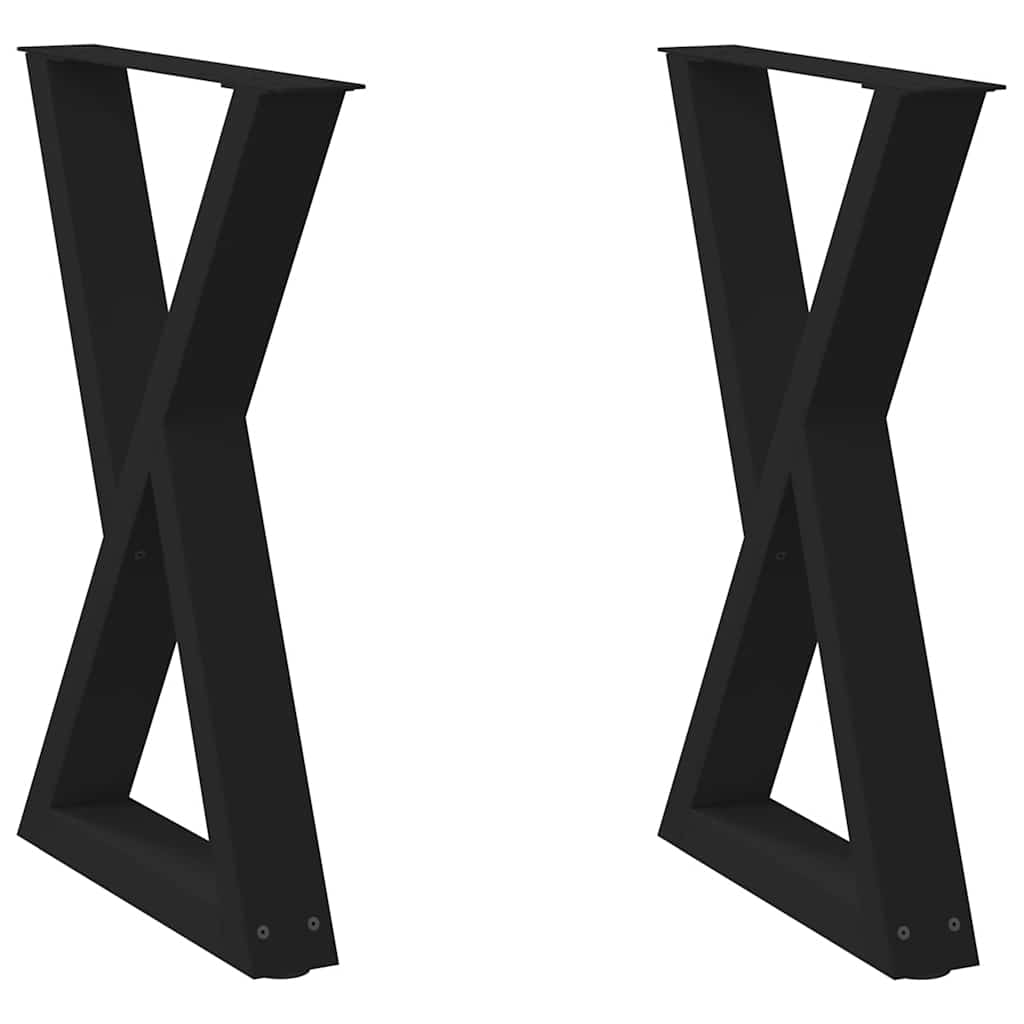 Eettafelpoten 2 st 60x(72-73,3) cm staal zwart is nu te koop bij PeponiXL, paradijselijk wonen!