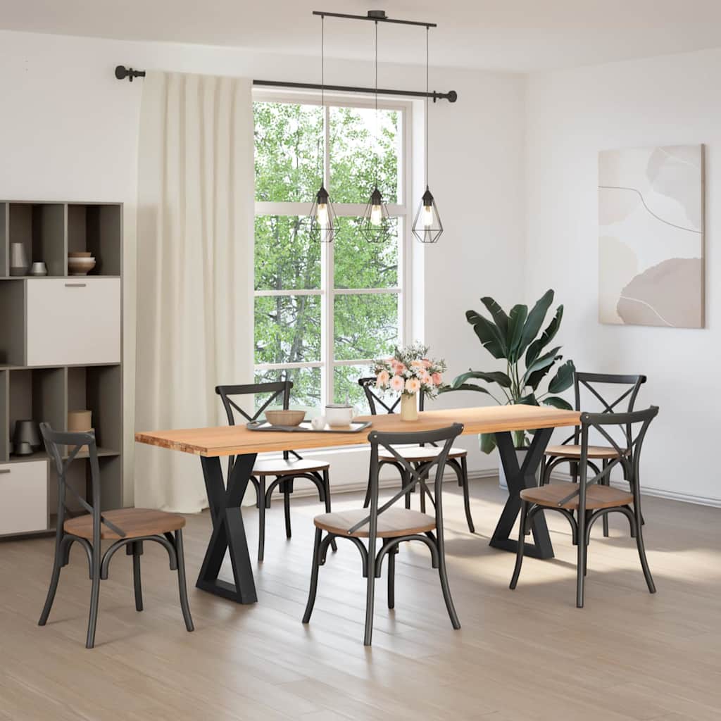 Eettafelpoten 2 st 60x(72-73,3) cm staal zwart is nu te koop bij PeponiXL, paradijselijk wonen!